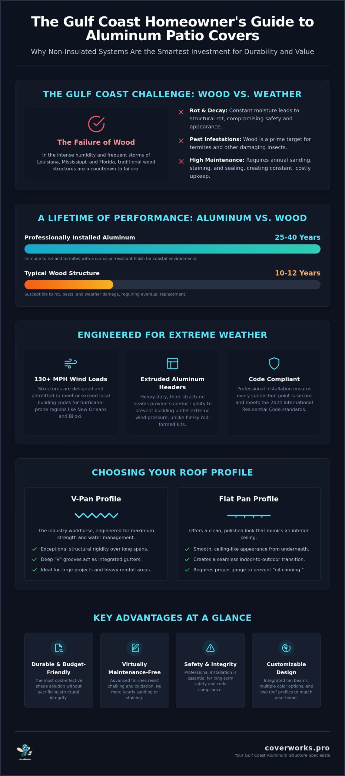 Durability of Non-Insulated Aluminum Patio Covers: A 2026 Reference Guide