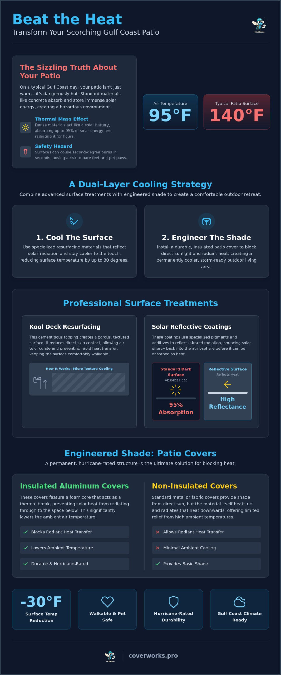 How to Cool Patio Deck Surfaces: A Gulf Coast Homeowner’s Guide