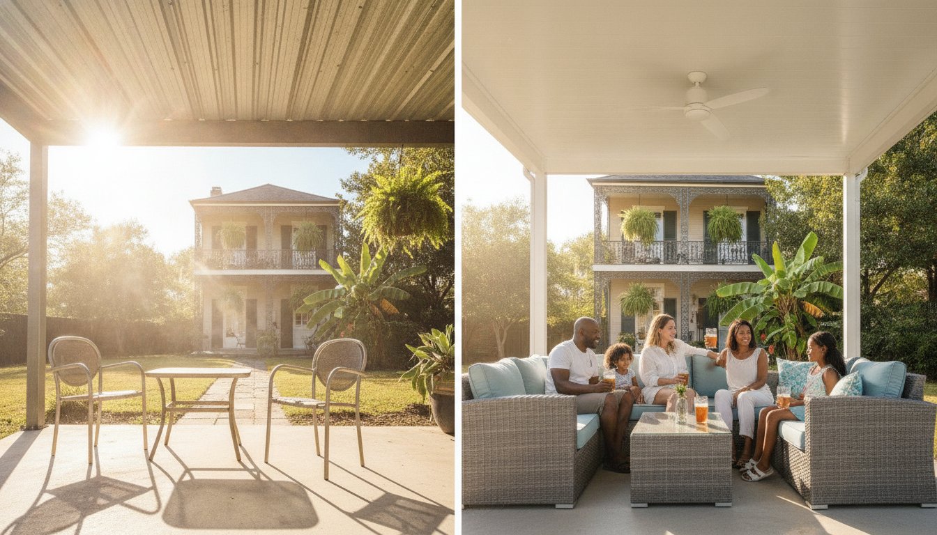 Insulated vs. Non-Insulated Patio Roof: Which is Best for Your Gulf Coast Home?